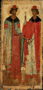 St. Boris and St. Gleb, Moscow, First Half of 14th Century by Russian School
